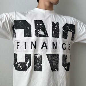 Vintage 2000s Nitrogen Finance Graphics White Heavyweight Tee Shirt